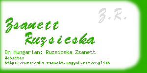 zsanett ruzsicska business card